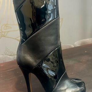Maison Martin Margiela Black Glossy Heeled Boots